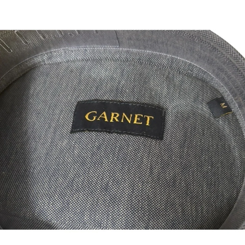 Garnet Men’s Long Sleeve Button-Up Shirt Blue Size M - Picture 4 of 5
